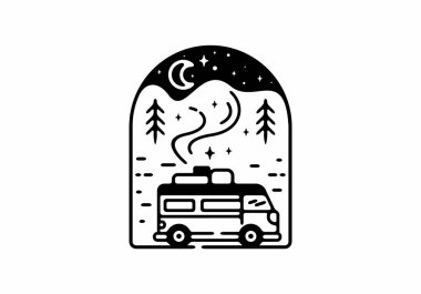 Kamp tasarımının çizgi çizimi