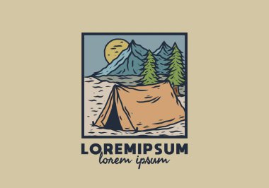 Kamp tasarımının çizgi çizimi