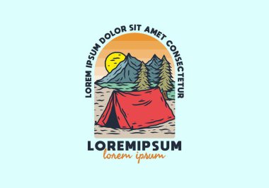 Kamp tasarımının çizgi çizimi