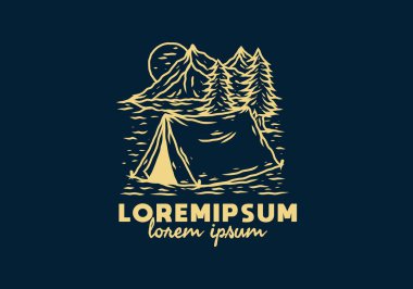 Kamp tasarımının çizgi çizimi