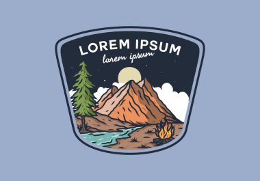 Nehir ve dağ çizimi tasarımı