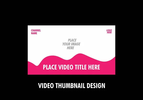 Colorful Unique Video Thumbnail Design — Stock Vector