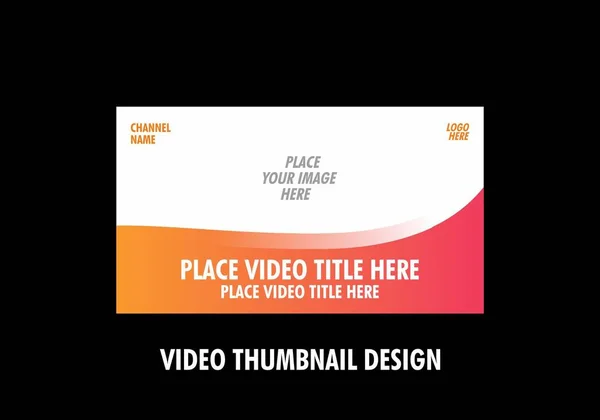 Colorful Unique Video Thumbnail Design — Stock Vector