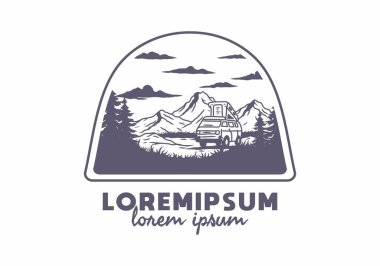 Gece karavanı çizimi çizimi