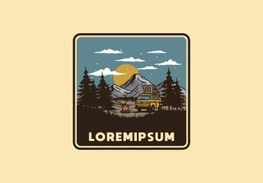 Gece karavanı çizimi çizimi