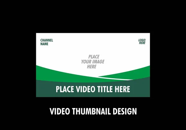 Unieke Kleurrijke Grafische Van Video Thumbnail Design — Stockvector