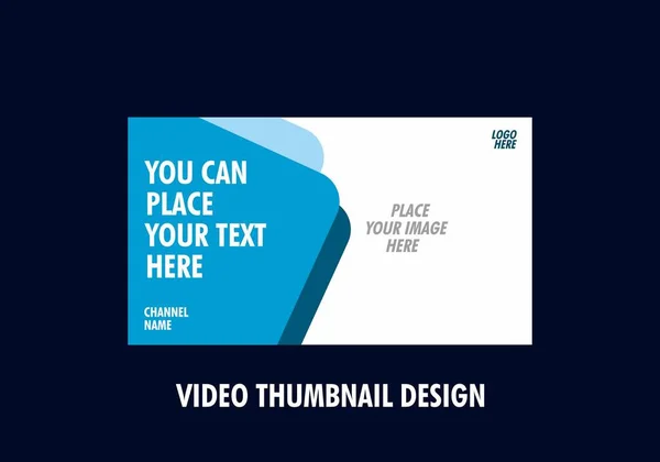 Unique Colorful Graphic Video Thumbnail Design — Stock Vector