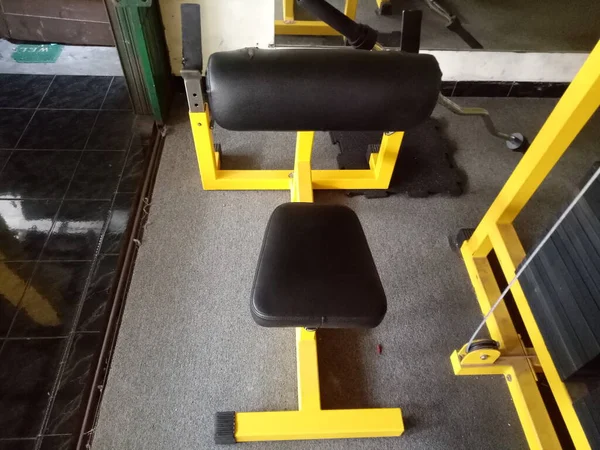 Semarang Indonesia November 2021 Black Yellow Color Gym Equipment Photo — Stock Photo, Image