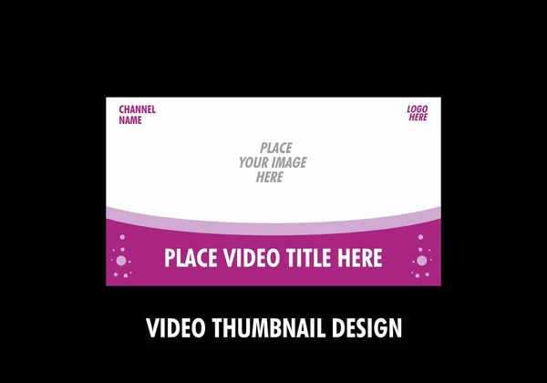 Colorful Flat Design Video Thumbnail Design — Stock Vector