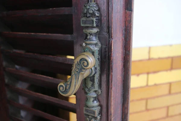 Semarang Indonesia December 2021 Editorial Image Retro Door Handle Historic — Stock Photo, Image