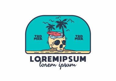 Kafatası ve sörf tasarımı