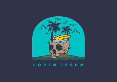 Kafatası ve sörf tasarımı