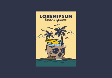 Kafatası ve sörf tasarımı