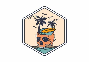 Kafatası ve sörf tasarımı