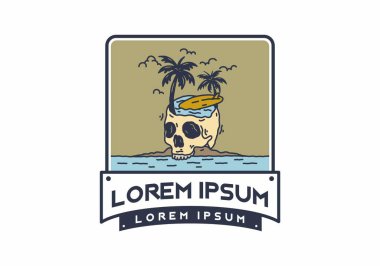 Kafatası ve sörf tasarımı