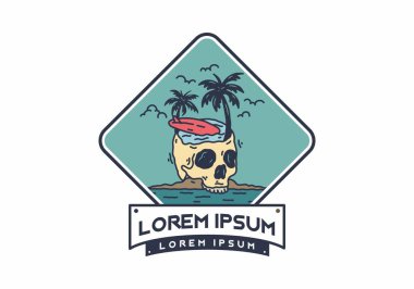 Kafatası ve sörf tasarımı