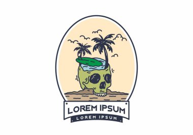 Kafatası ve sörf tasarımı