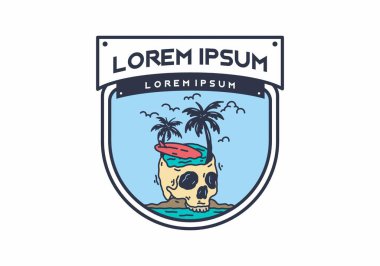 Kafatası ve sörf tasarımı