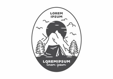 Vahşi kamp hattı sanat çizimi tasarımı