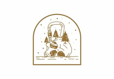 kafatası karabina dizaynında asılı