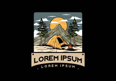 Dağ kampı kubbe çadırı tasarımı kullanıyor.