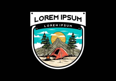 Dağ kampı kubbe çadırı tasarımı kullanıyor.