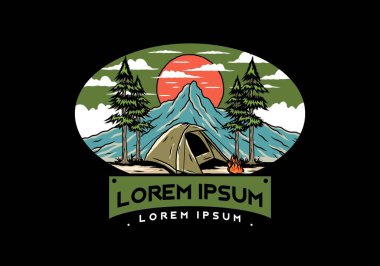 Dağ kampı kubbe çadırı tasarımı kullanıyor.