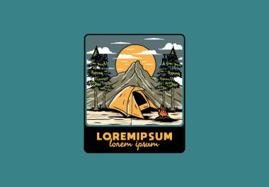 Dağ kampı kubbe çadırı tasarımı kullanıyor.