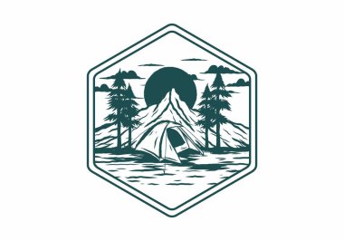 Dağ kampı kubbe çadırı tasarımı kullanıyor.