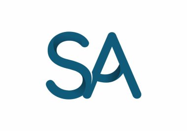 SA ilk harf tasarımının mavi rengi