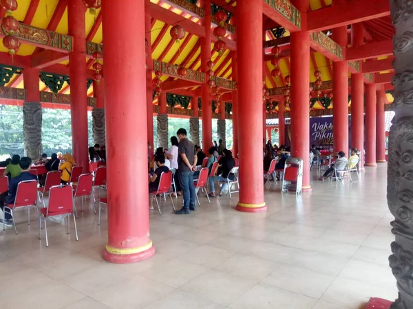 Semarang Endonezya Ocak 2022 Nsanlar Sam Poo Kong Tapınağı Semarezyasında — Stok fotoğraf