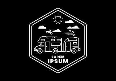 karavan tasarımının düz çizimi