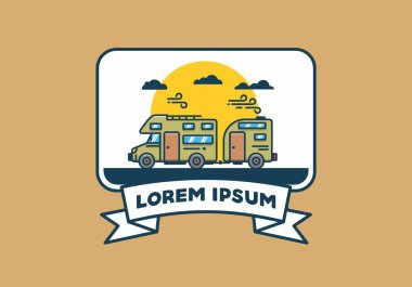 karavan tasarımının düz çizimi