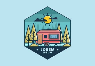 Cangıldaki Campervan düz çizim tasarımı