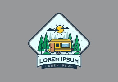 Cangıldaki Campervan düz çizim tasarımı