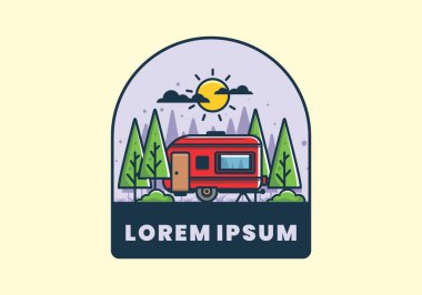 Cangıldaki Campervan düz çizim tasarımı