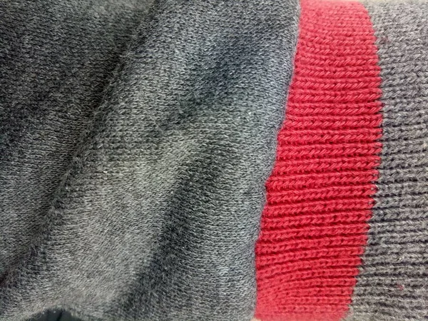 Текстура Серой Красной Куртки — стоковое фото