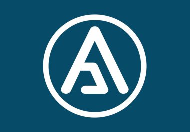 Eşsiz beyaz renk Çember dizaynında ilk harf