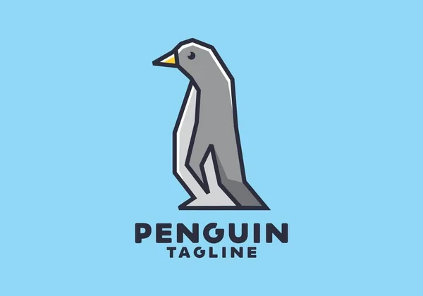 Estilo Arte Dura Design Pinguim Ambulante —  Vetores de Stock