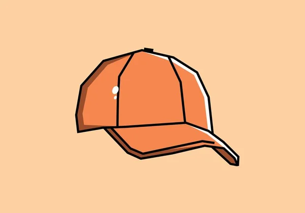 Couleur Orange Design Casquette Sport — Image vectorielle