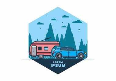 Ek çekiş kutusu çizimi olan araba