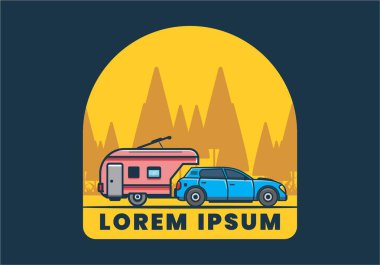 Ek çekiş kutusu çizimi olan araba