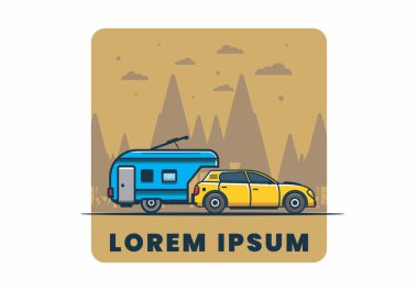 Ek çekiş kutusu çizimi olan araba