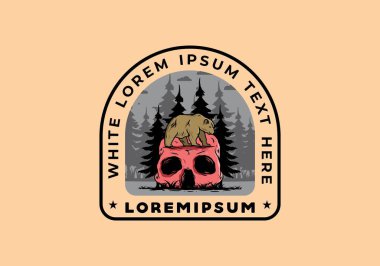 Kafatasının üstünde yürüyen koca bir ayı tasarımı