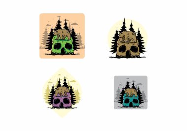 Kafatasının üstünde yürüyen koca bir ayı tasarımı