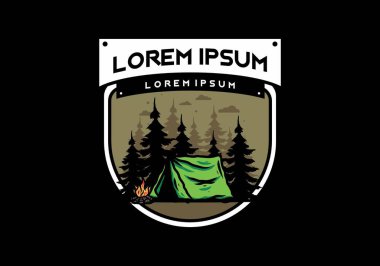 Şenlik ateşi tasarımı ile gece yarısı kampı