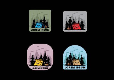 Şenlik ateşi tasarımı ile gece yarısı kampı