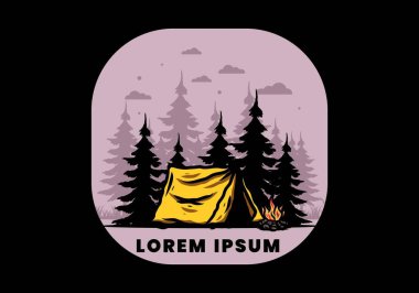 Şenlik ateşi tasarımı ile gece yarısı kampı