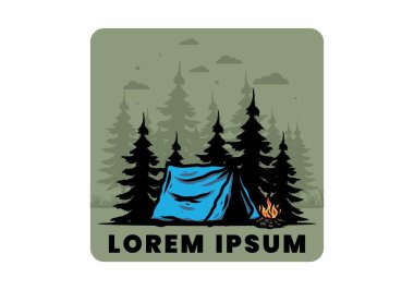 Şenlik ateşi tasarımı ile gece yarısı kampı