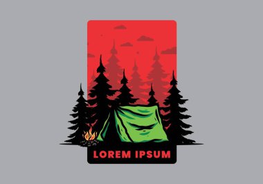 Şenlik ateşi tasarımı ile gece yarısı kampı